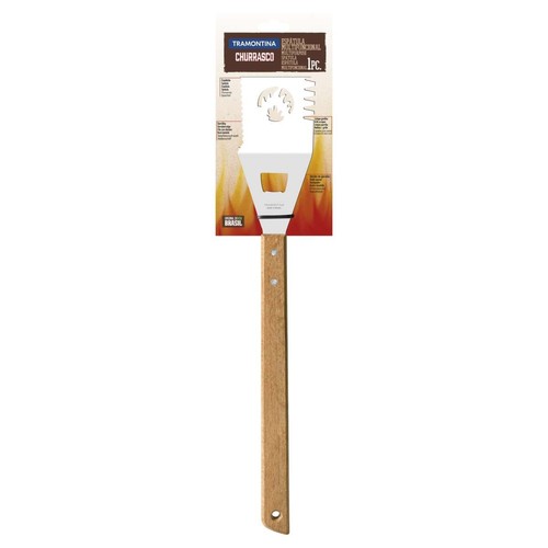 Espátula 48cm Multifuncional com Serrilha, Abridor de Garrafas e Limpador de Grelha Tramontina
