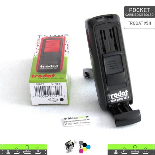 Carimbo Autoentintado TRODAT 9511 POCKET PRETA