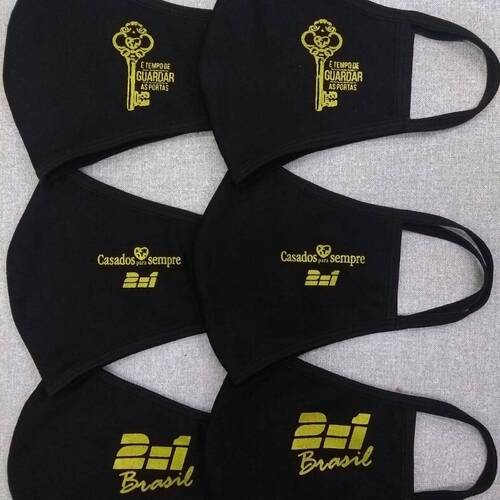 KIT NR.1 6 Máscaras Personalizadas Casados para Sempre