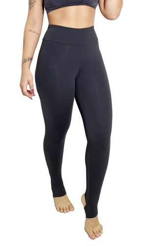 Calça Legging com Tapa Bumbum e Pezinho Grafite