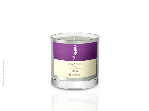Vela Perfumada Vegetal - Frasco de Vidro com 200gr