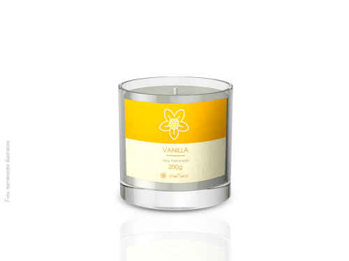 Vela Perfumada Vegetal - Frasco de Vidro com 200gr