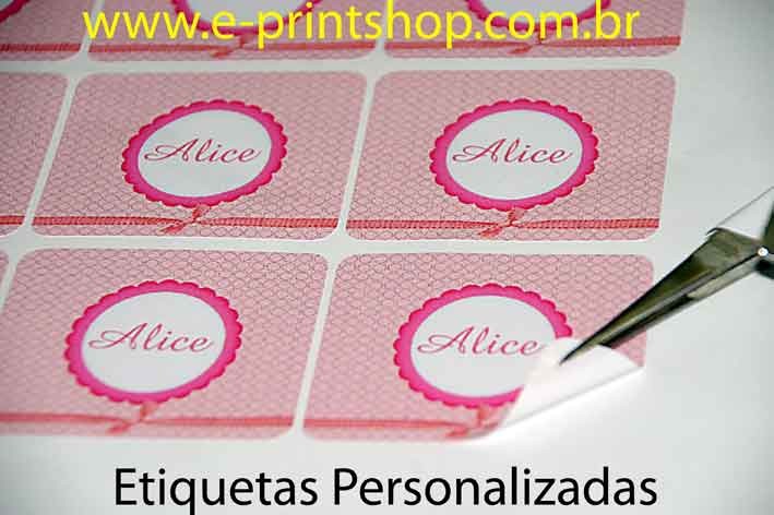 Etiqueta / Rótulo com Meio-Corte eletrônico Personalizado