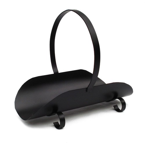Porta Lenha Modelo Canoa - Preto