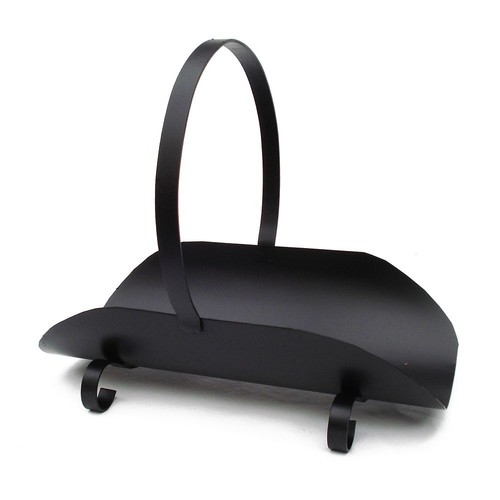 Porta Lenha Modelo Canoa - Preto