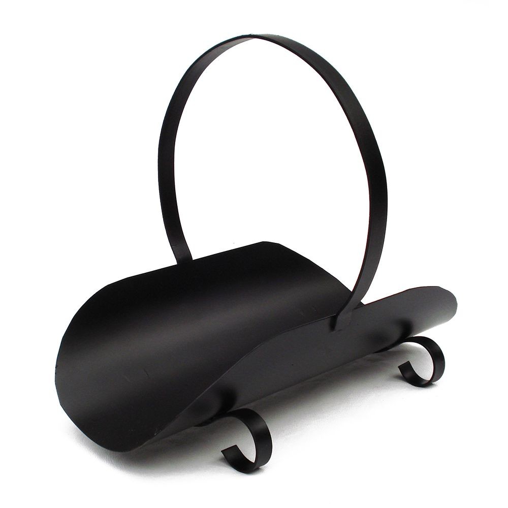 Porta Lenha Modelo Canoa - Preto