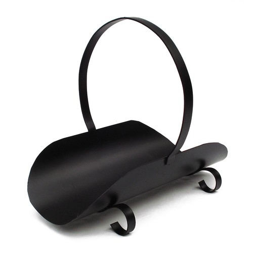 Porta Lenha Modelo Canoa - Preto