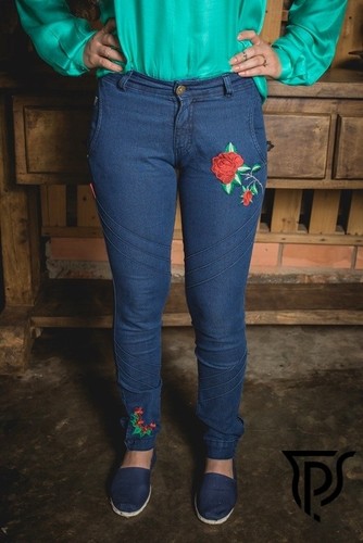Bombacha Feminina Jeans Flor do Pampa