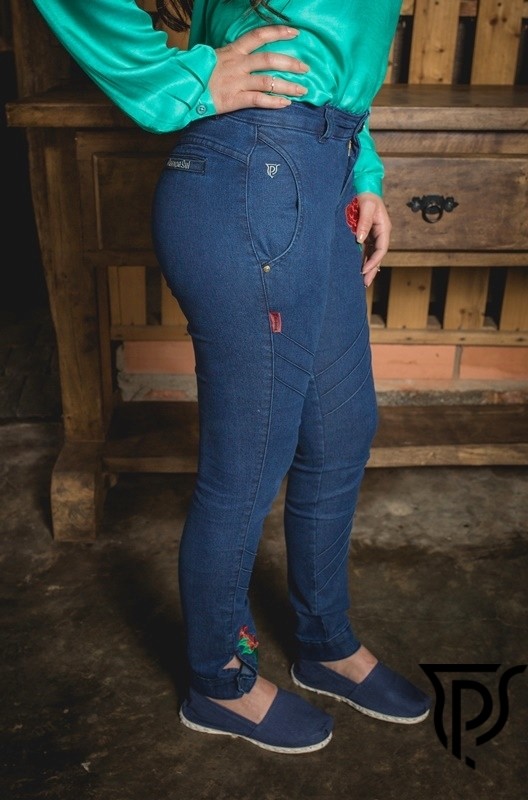 Bombacha Feminina Jeans Flor do Pampa