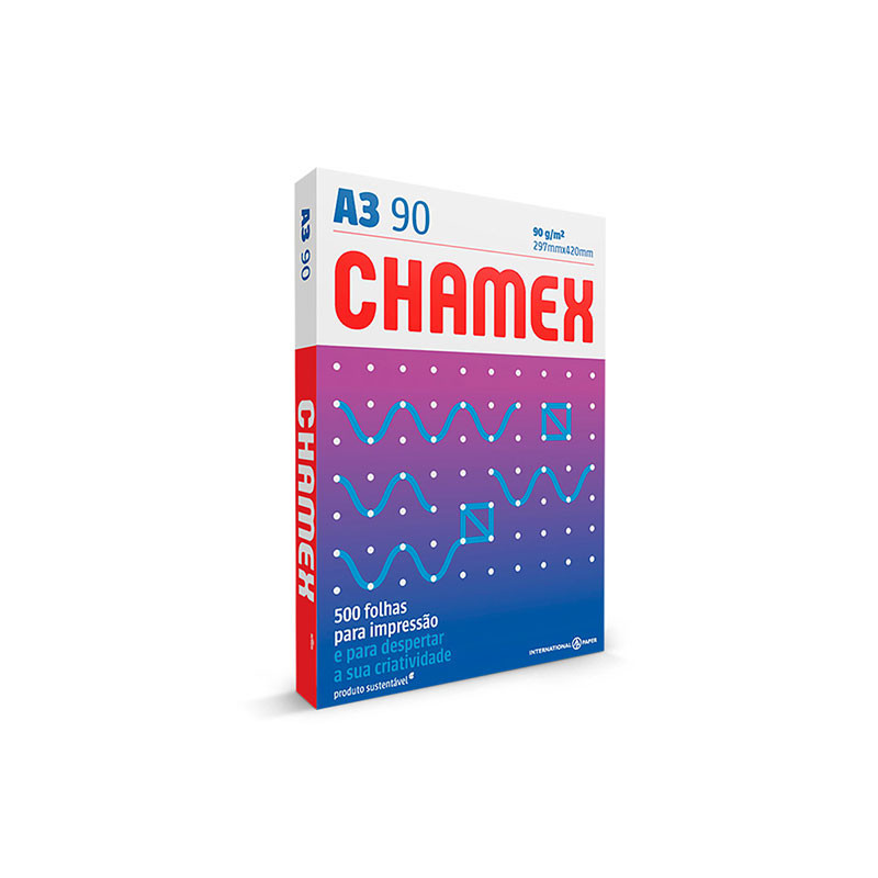 Papel Sulfite A3 90g Super Chamex Office com 500 Folhas