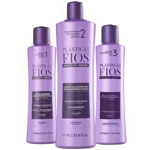 Cadiveu Progressiva Plástica dos Fios - Shampoo, Ativo e Máscara