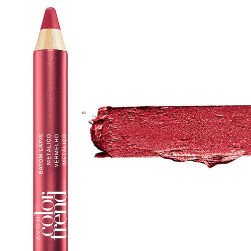 Avon Color Trend Batom Lápis Vermelho Metálico