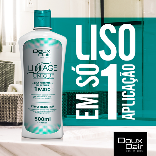 Doux Clair Progressiva orgânica Lissage Unique Sem Formol 500ml